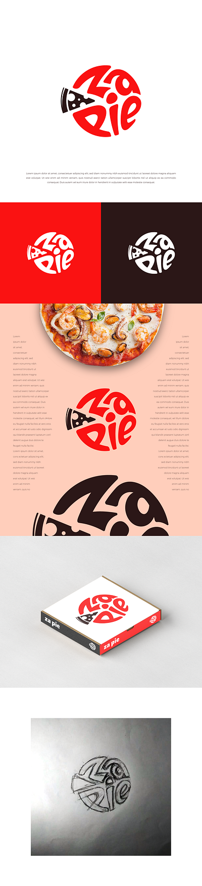 Logo Design: Za Pie branding design food icon iconography icons identity identity design logo mark symbol