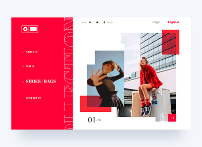 Fashion web design brand design colors cover fashion fashion brand logo minimalis popular red responsive responsive design responsive web design trendy typogaphy typographic uiux user experience userinterface web design webdesig