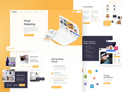 Stamped - Website Design - Visual Marketing clean design interface landing page rates social proof ui uidesign visual marketing web website