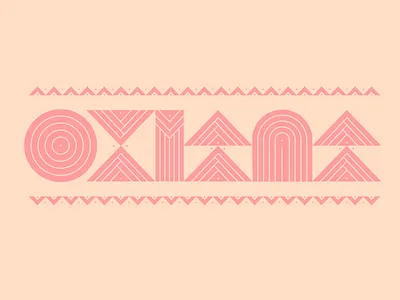 Oxiana geometric logo pattern typography weekly challenge weekly warm up