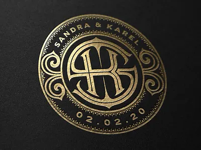 SK - Wedding Monogram handlettering lettering letters monogram monogram design monogram logo typography wedding