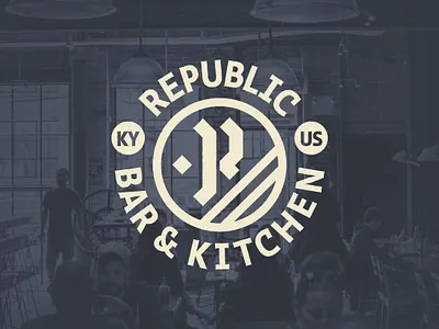 Republic Bar & Kitchen bourbon branding cincinnati design freelance kentucky logo old style typography vintage