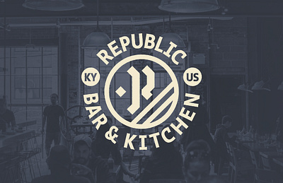 Republic Bar & Kitchen bourbon branding cincinnati design freelance kentucky logo old style typography vintage