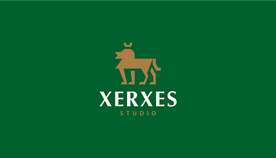 Xerxes - logo design brand brand identity brand identity design brand identity designer branding design geometric illustration lion logo logo logodesign