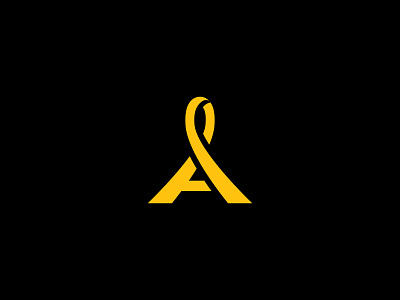 Andrew's Avengers Lettermark lettermark logo ribbon yellow