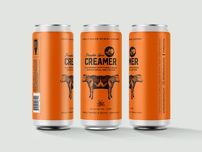 Pumpkin Creamer animal beer beer art beer branding beer can beer label branding branding design can art cow design graphic design identitydesign packaging packaging design packaging mockup packagingdesign packagingpro pumpkin beer