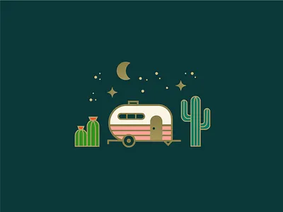 Desert Dwelling 🌵✨ cactus country desert illustration trailer