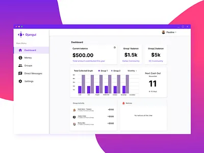 Design a Fintech Dashboard accessibility color contrast dailyui fintech fintech app modern ui purple uidesign uiux uxdesign web application