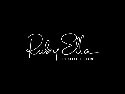 Signature logo - Ruby Ella artwork brand identity calligraphy creative custom design hand drawn hand lettering handlettering handwriting handwritten logo lettering logo minimal portfolio script signature signature logo typography vector
