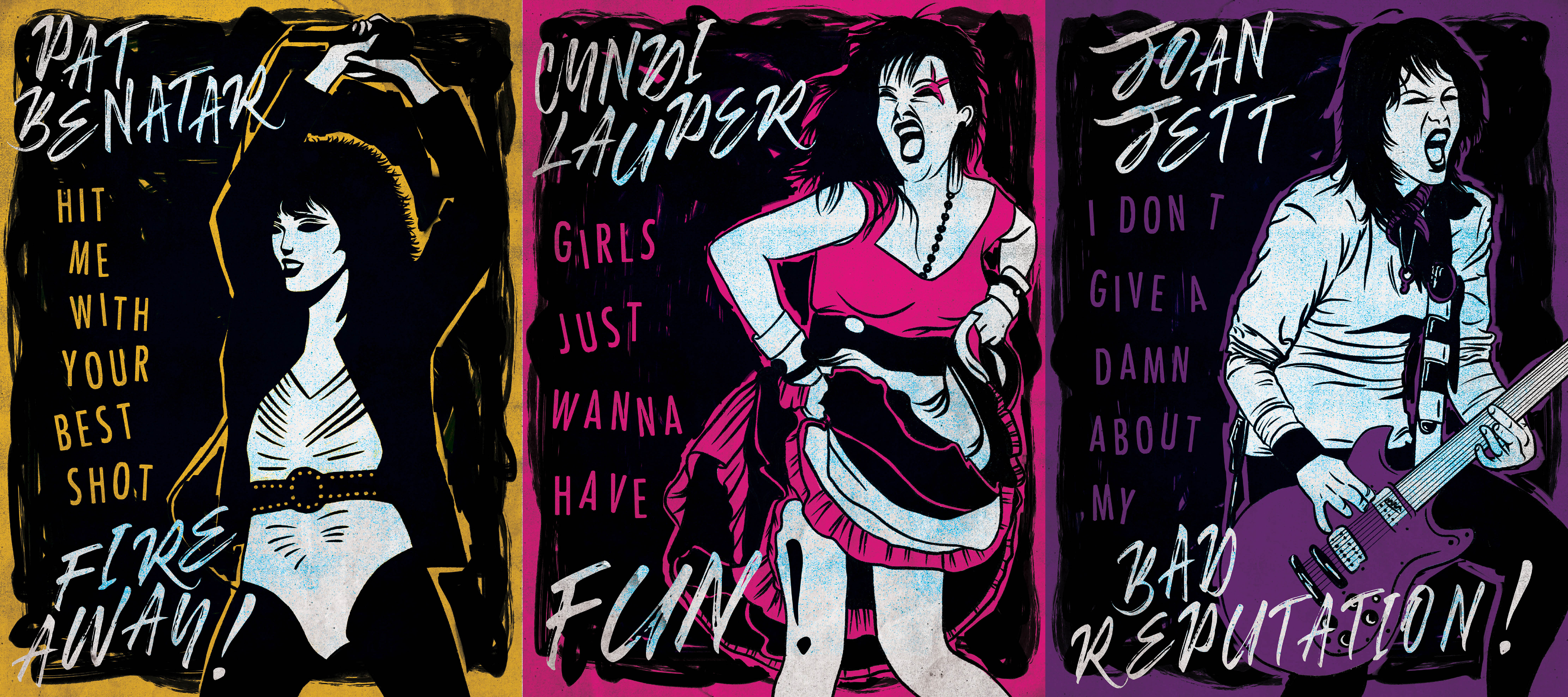 80's Women Punk Rock by Christina Marie Ulfe on Dribbble