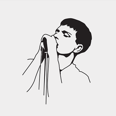 Ian Curtis - Joy Division design ian curtis illustration joy division manchester portrait post punk tattoo design vector