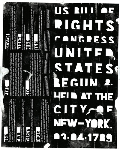 Punk Bill of Rights Poster 1970s against the grain bill of rights design design art graphic design poster poster a day poster design typography vector