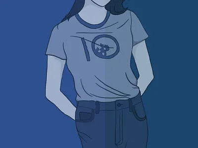 All in Blue blue design drawing graphic design illustration procreate