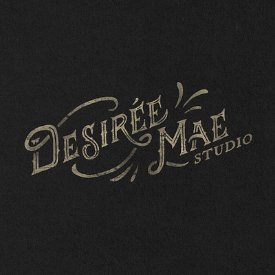 Desiree Mae Studio Logo branding custom letering distress hand drawn hand drawn logo hand lettering logo logo design logotype procreate rustic texture type typography vintage vintage logo wordmark