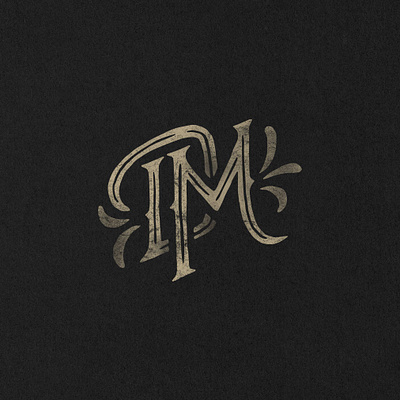 Desiree Mae Monogram branding custom letering distressed flourish hand drawn hand lettering logo monogram procreate rustic texture vintage vintage logo vintage monogram