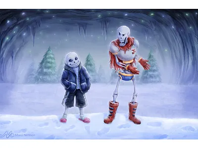 Undertale - You Lazybones! fanart illustration papyrus sans undertale video games