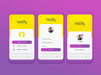 Helpay App Sign Up/Login android app app app design art direction interface design ios app ui ui design ux design