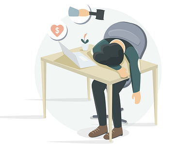 Freelancer life animation art branding character design flat illustration illustrator isometric web dsign vector landing page design minimal ui ux vector web