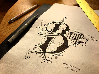 Inktober | Build 🖊✏️ biernat build details handlettering inktober inktober2019 lettering