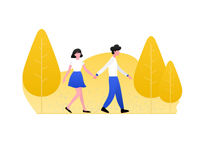 Come with me couple couplesgoals dating design flat gradient gradient design illustraion illustration vector