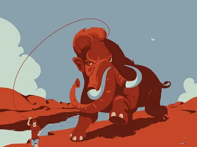 Happiness adobeillustrator animal art digitalart digitalillustration drawing graphicdesign illustration illustrator mammoth vector