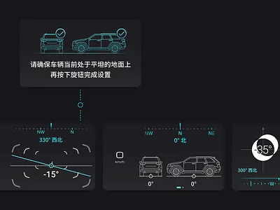 Level car compass hud level settings ui ux