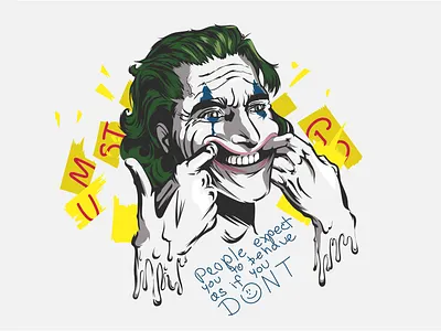 best joker on earth adobe illustrator art charactedesign dc dc character dc comics design illustration joker2019 postcard smile typography vector