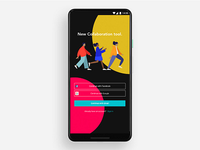 New collaboration tool app/pixel3 XL android android app design collaboration collaboration tool design pixel pixel 3 xl sketch app ui ui ux uidesign