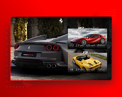 Ferrari Landing Page design ferrari illustration sketch ui ux web design