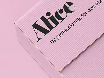 Alice | Hair removal wax packaging design | 2/3 brand identity brand identity design branding branding design design logo logo design pink premium typography wax brand waxing