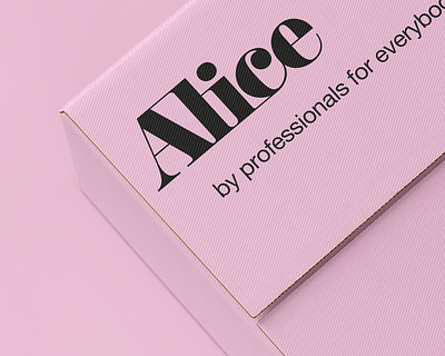 Alice | Hair removal wax packaging design | 2/3 brand identity brand identity design branding branding design design logo logo design pink premium typography wax brand waxing