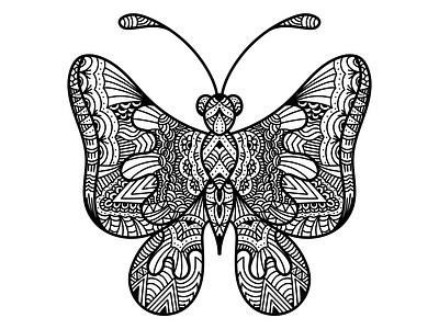 Butterfly Illustration Ornament - 1 animals art artwork background art branding butterfly design illustration ornament pattern vintage