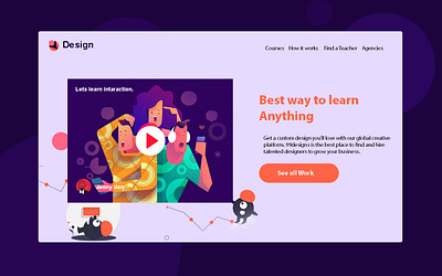 Online Course Hero Design application design branding illustration ui ux web website