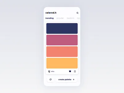colored.it adobexd app clean color palette colors daily ui design iphone minimal popular screen trending ui ui ux ux