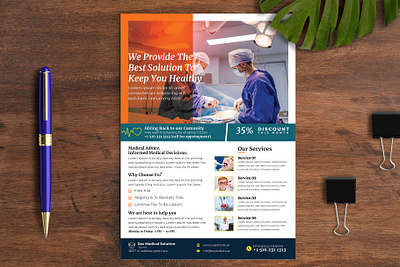 Modern Medical & Healthcare Flyer care clinic clinic flyer dental dentist devdesign devdesign.studio doctor emergency equipment fitness flyer health healthcare flyer hospital hospital flyer leaflet medical medical flyer medicine