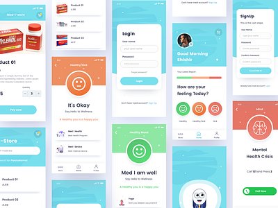 Health App I Med-i app dashboard buy medicine checkout page dashboard dental doctor app health app health crisis health website hospital app login logodesign map medical medical app medicine app medicine product online medicine product page signup