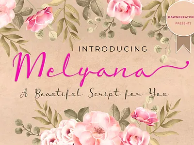Melyana beauty crazy cute display font fontself handwritten font script font typography