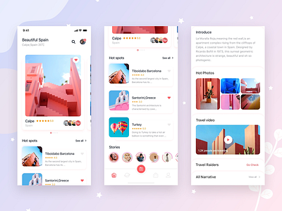 Travel app stories views photos hot spots