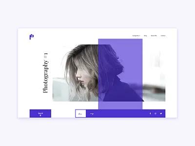 Photographia adobe xd design minimal photography ui