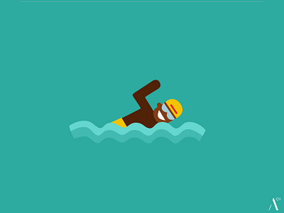 Swimming flatdesign icon illustration olympic sport sports swimmer swimming vector