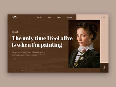 Painting / Web UI app application art creative design landing landing page layout page paint painted painting ui ux web webdesign webdesigner website woman