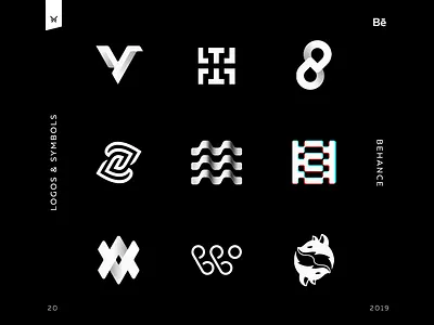 Logos & Symbols 2019 behance behance project brand emblem letter logo logotype mark mase maserekt monogram symbol typography