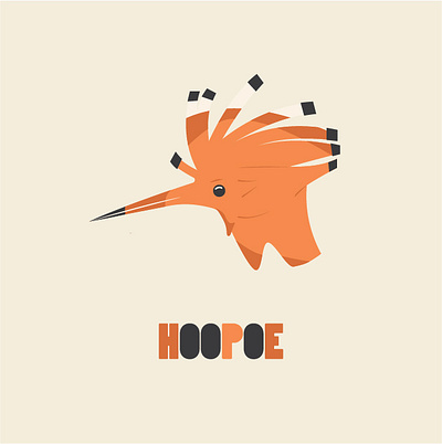 Eurasian Hoopoe Illustration adobe bird bird icon bird illustration bird logo branding design icon illustration logo mascot