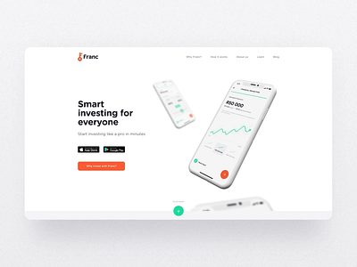 Scroll interaction for the Franc website. design flinto interaction design parallax scroll sketch app sketchapp ui uidesign uiux ux web design website