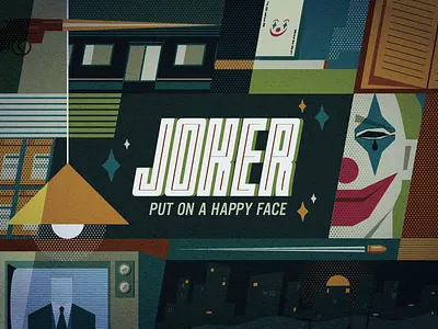 JOKER 2d character flat illustration joaquin phoenix joker