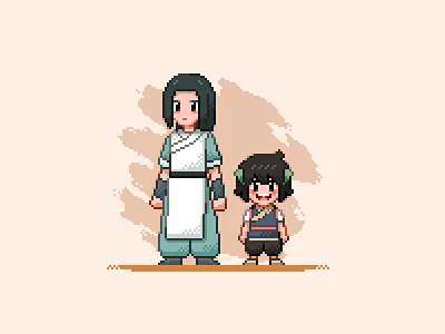 Luoxiaohei illustration luoxiaohei painting pixel pixel art pixelart