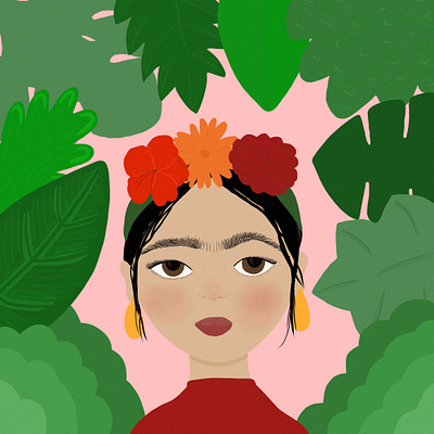 wanna-be frida fridakahlo illustration procreate