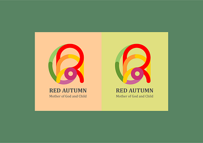 Mother of God and Child design icon illustration logo typography