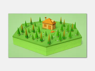 Little House 3d c4d cinema4d design dribbble illustration iran modeling octane tehran