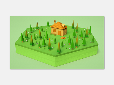 Little House 3d c4d cinema4d design dribbble illustration iran modeling octane tehran